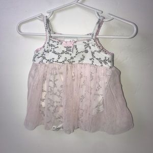 Pink, white & black one piece tutu- 0-3m